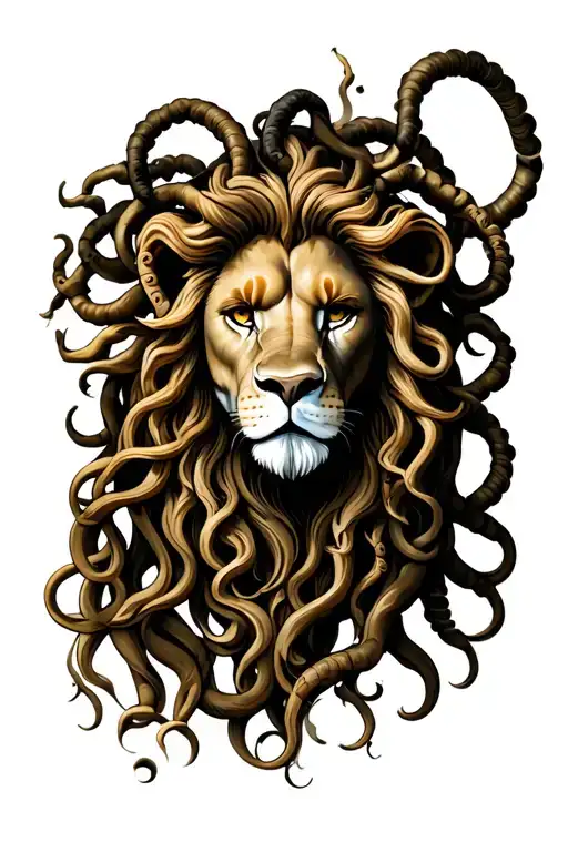Medusa And Lion Head