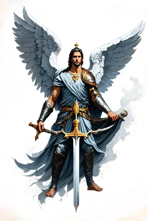 St Micheal The Archangel Warrior With Sword