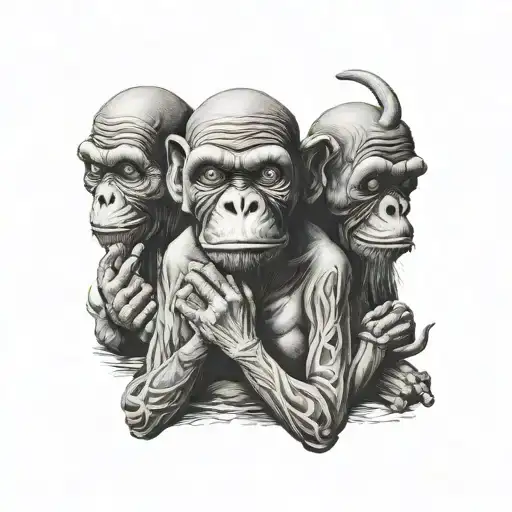 Hear No Evil Speak No Evil Say No Evil Tattoo Japanese Style