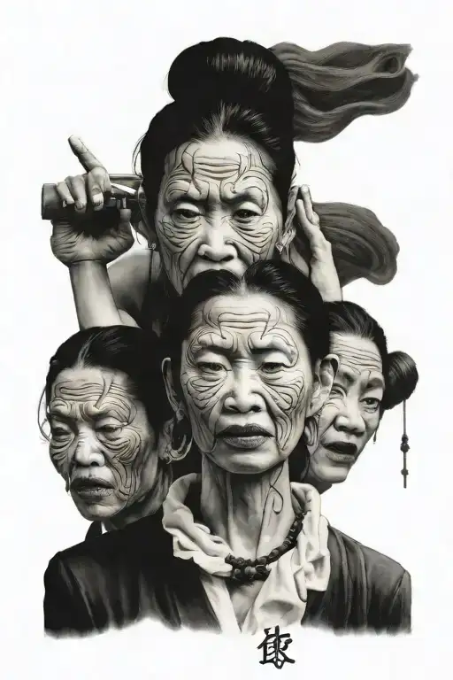 Hear No Evil Say No Evil Speak No Evil Japanese Female Face