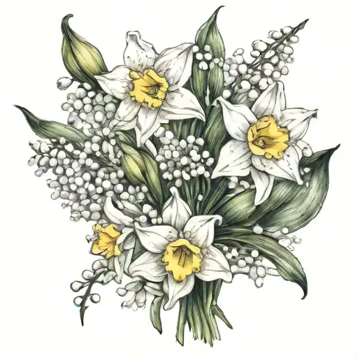 Daffodil And Lily Of The Valley Bouquet