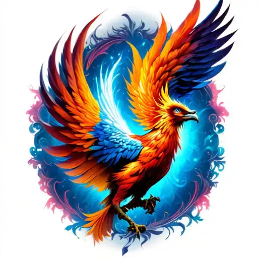 Psychedelic Rising Phoenix