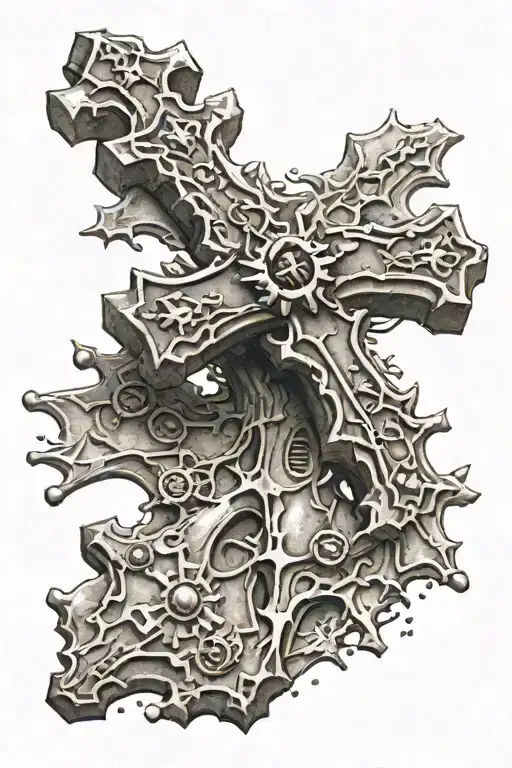 Cross Made Out Of Bullet Wounds