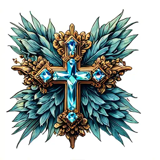 Jewel Cross Surrounded