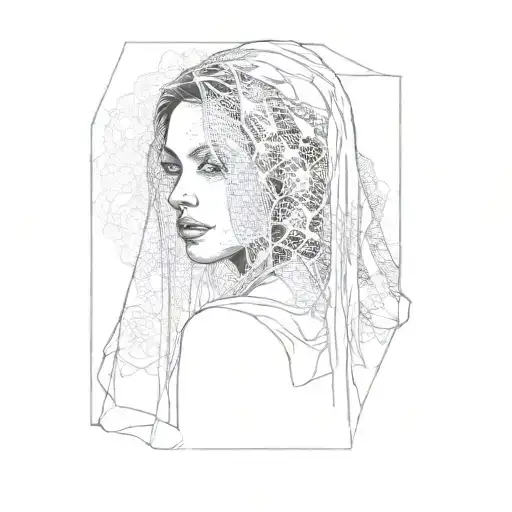 A Woman Wearing A Veil