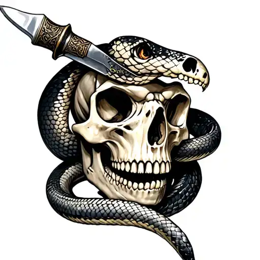 Snake Skull Knife