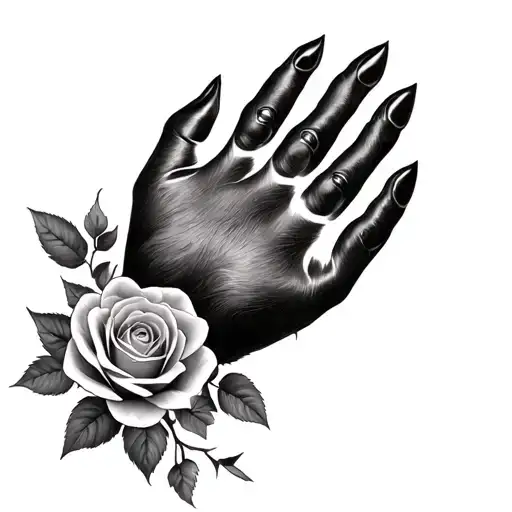 Bear Paw And Rose Vine