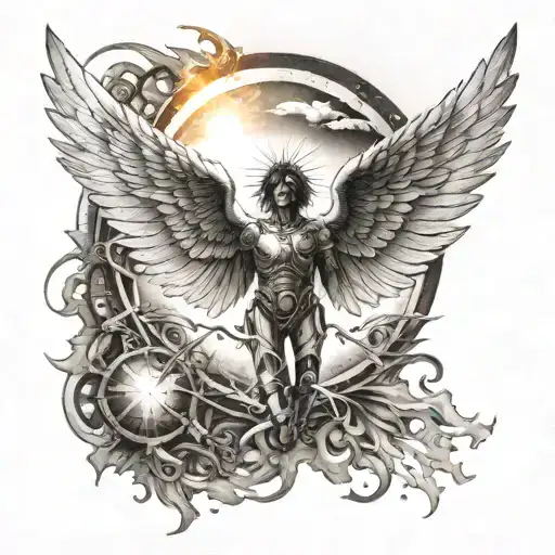 Battle Angel Wings Sun Shining