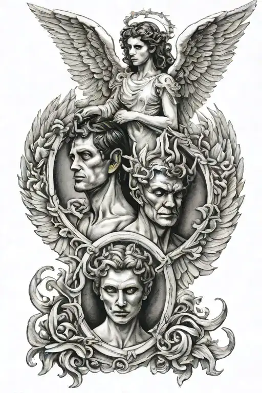 Angel And Demon Half Angel