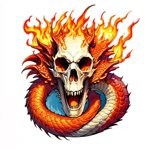 Dragons Skulls Fire Cobra