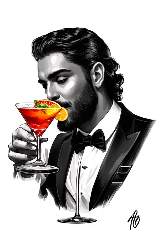 Bartender Mixing Cocktails