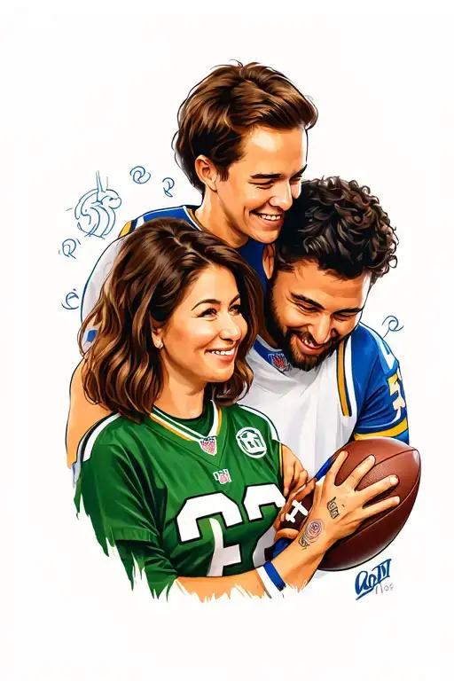 Me And My Parents In The Room Watching Football