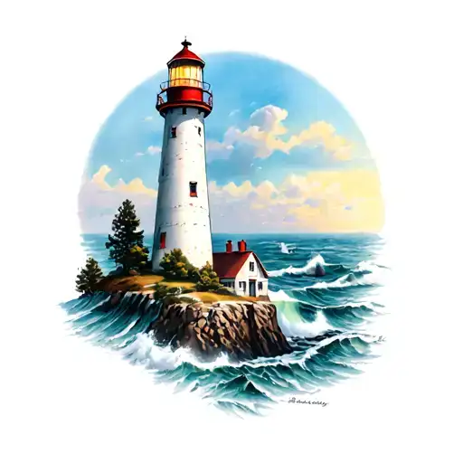 Lighthouse Standing Tall Amidst