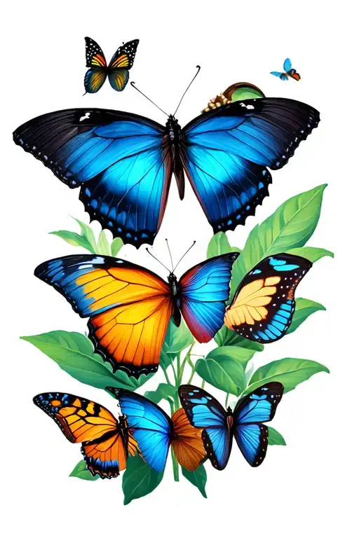Butterflies Fluttering
