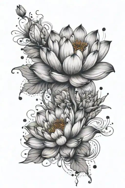 Lotus Flower Arm Sleeve Tattoo Mental Health