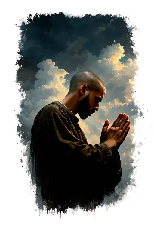 Let Your Faith Be Bigger Than Your Fear With Cloudy Backround A Guy Praying