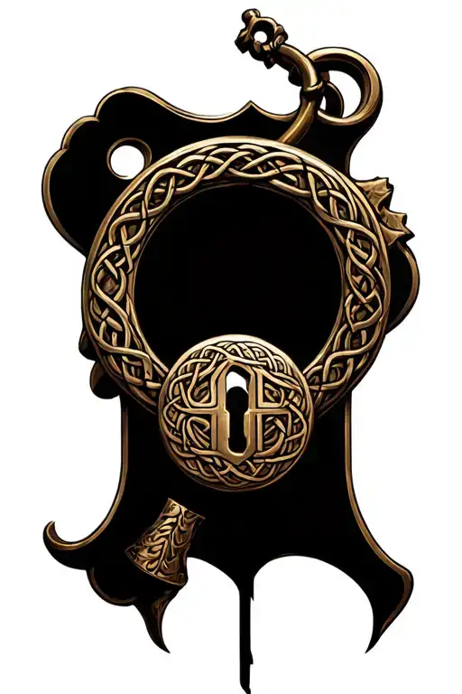 Lock Wth Celtic Letter H On It