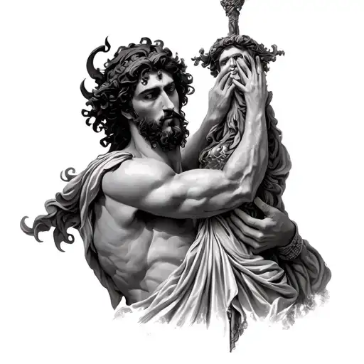 Hades Greek God Holding Persephone