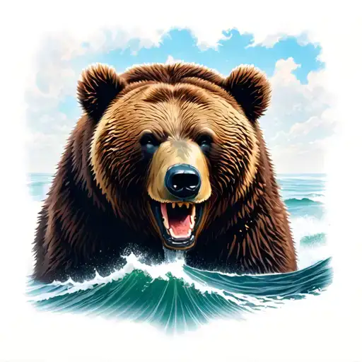 United States Coast Guard Buoy Tendor With A Kodiak Bear In The Bearing Sea