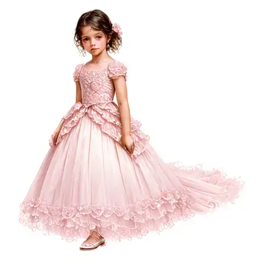 A Young Girl In A Dress