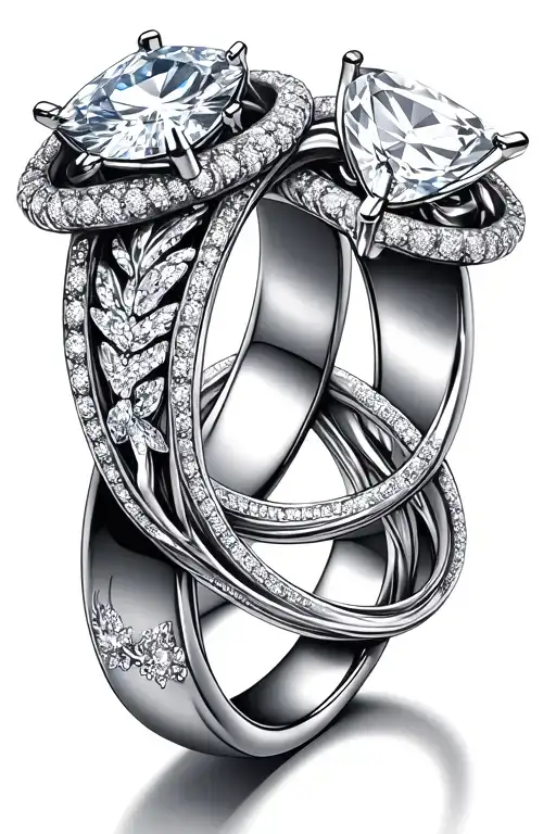 Wedding Rings Intertwined