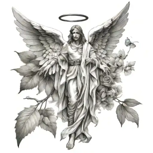 Guardian Angel And Demon Halo Symbolizing