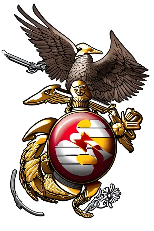 Marine Corps Emblem Intertwined