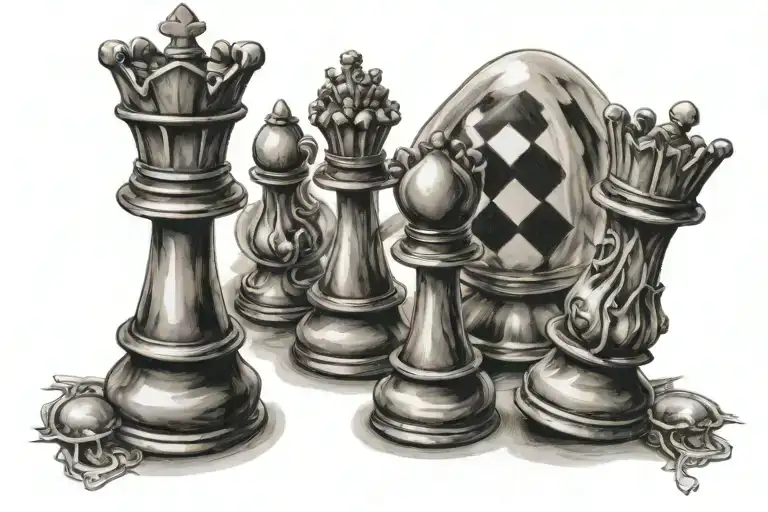Heartless King Chess Pieces