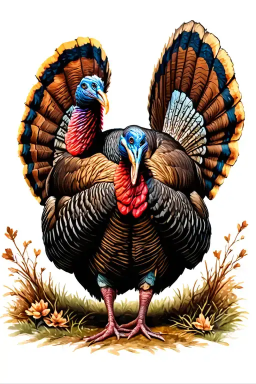 Wild Turkeys Gobbling