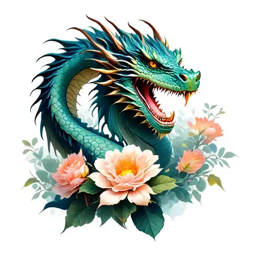 Dragon An Flowers