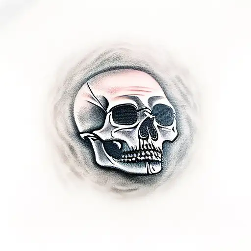 Skull With Cherokee War Paint