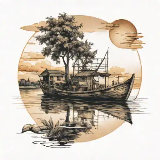 Picture Yourself In A Boat On A River With Tangerine Trees And Marmalade Skies