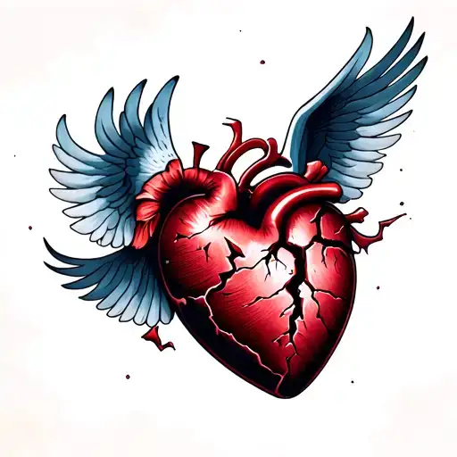 Broken Heart With A Soul Flying Away