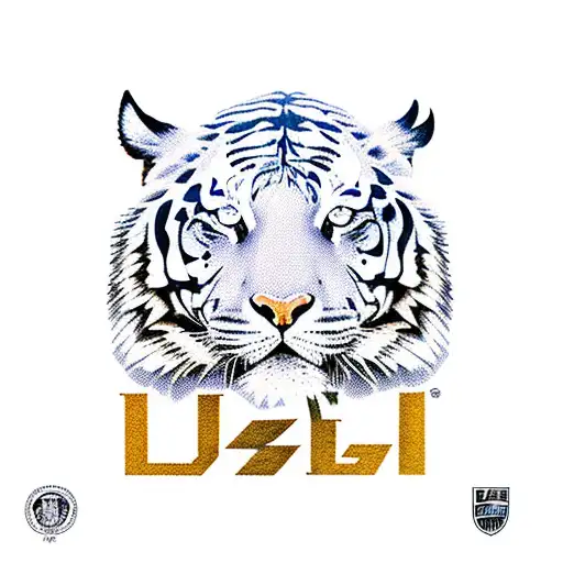 Lsu With Tiger In Letters