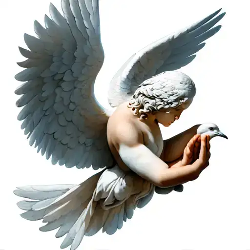 Angel Holding A Dove