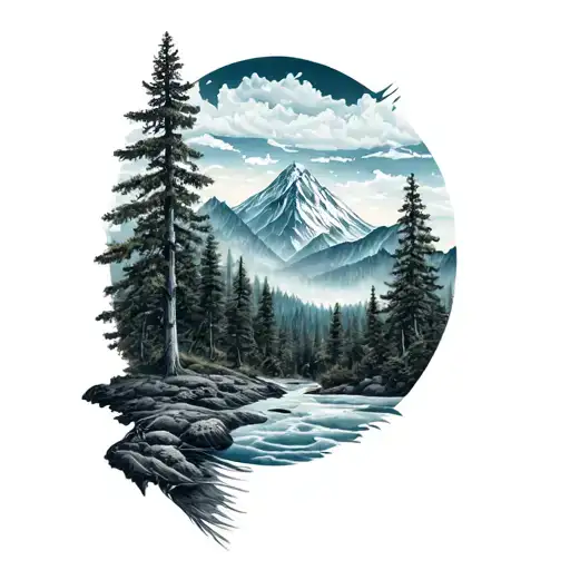 Tress And Mountains