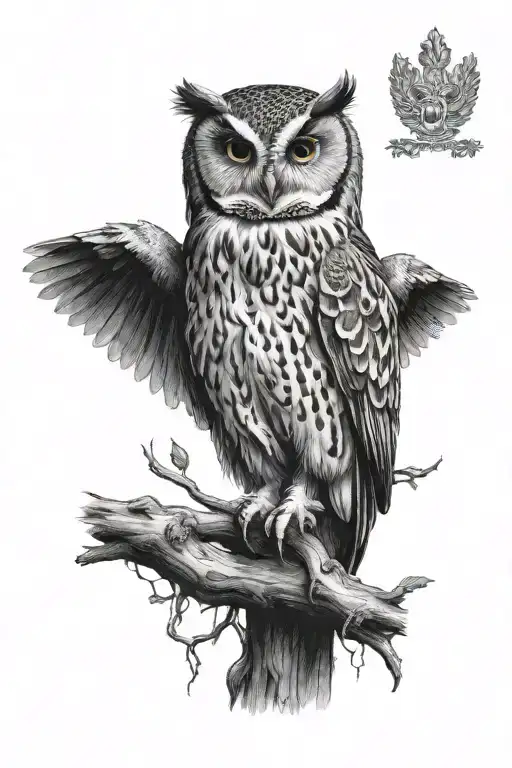 Dark Faye Owl Sitting