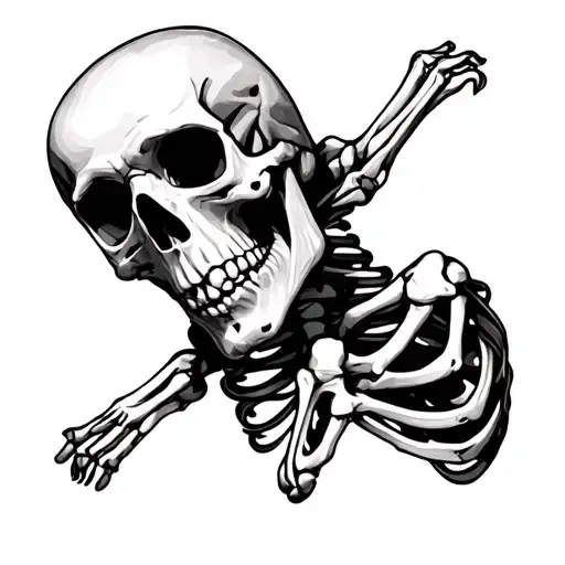 Black And White Skeleton