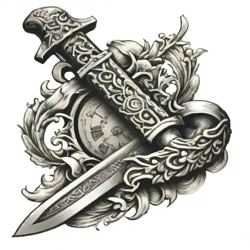 Roman Numeral Sword Sleeve