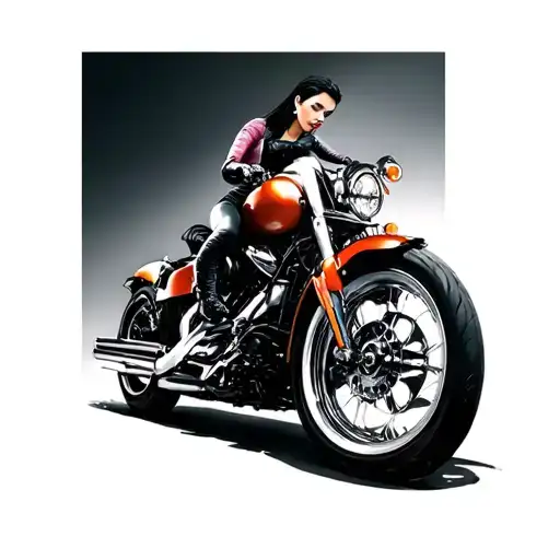 Angela White Riding A Motorcycle