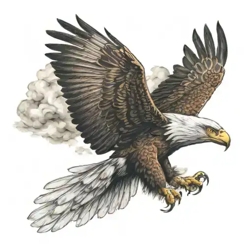 A Eagle Flying In Heaven