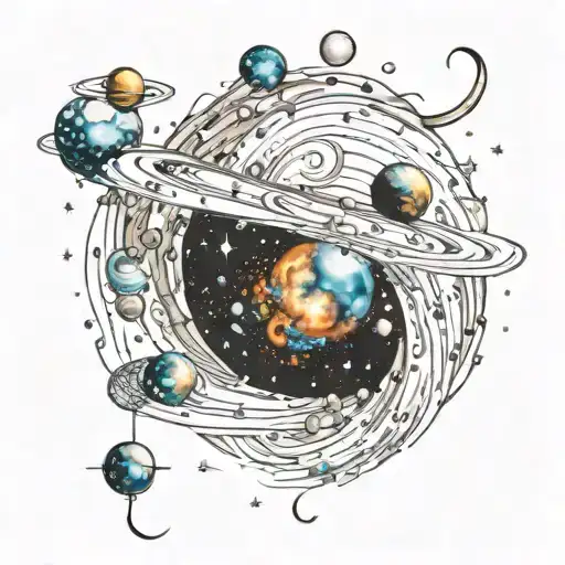 Universe With Swirling Galaxies