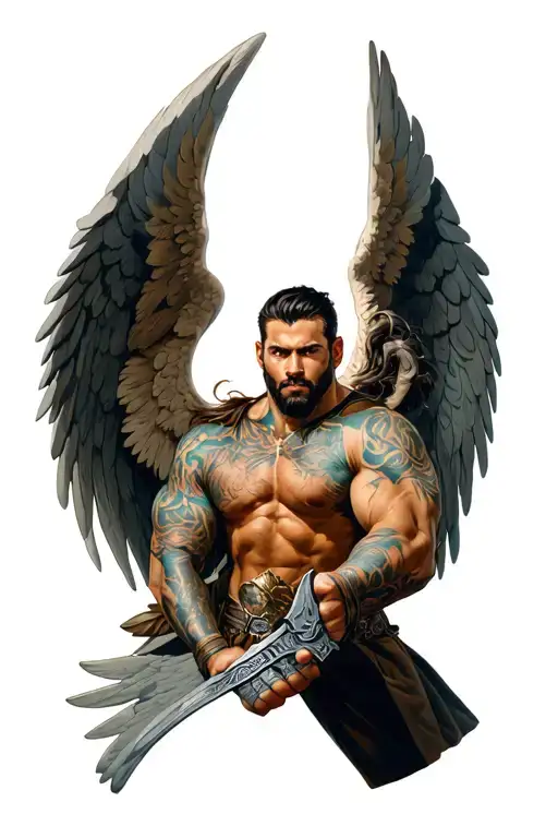 Gaurdian Angel Male Fighter Human Hand Holding