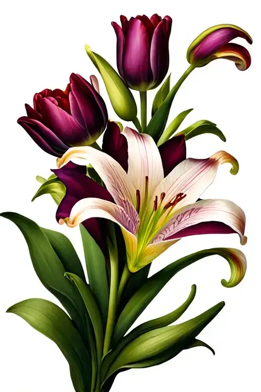 Lilies And Tulips