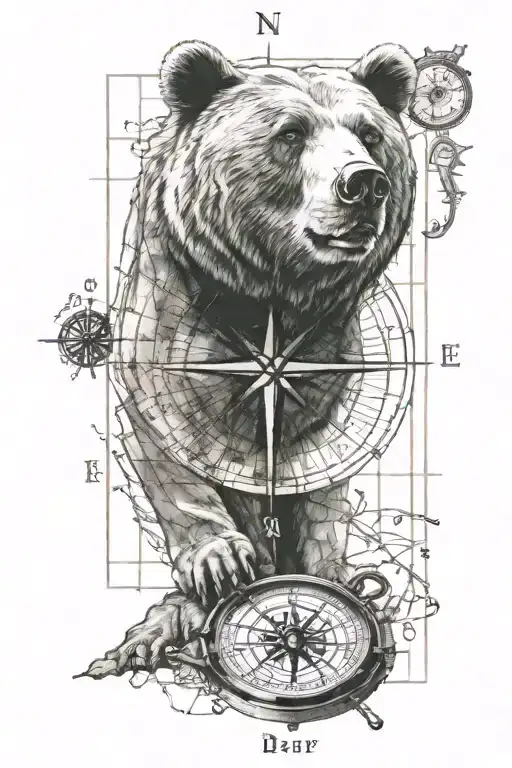 Compass Bear Map Grids