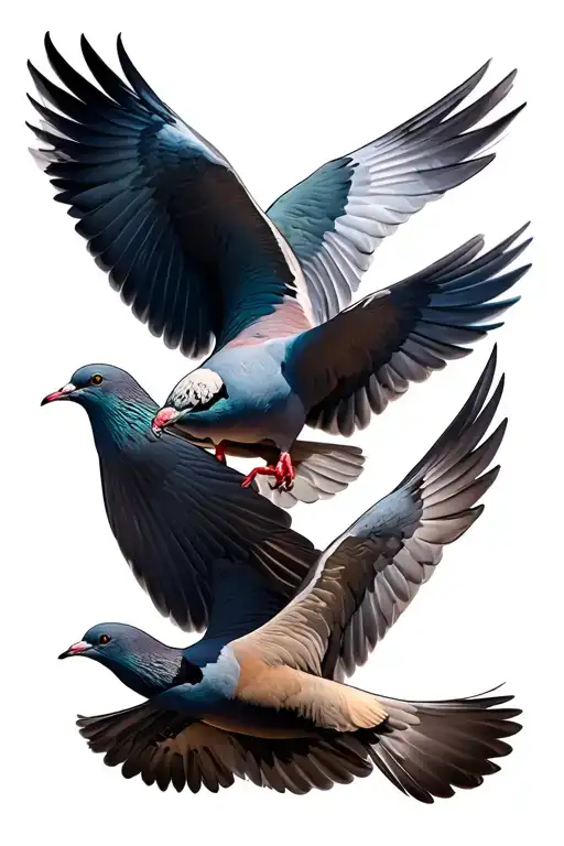 Doves Flying