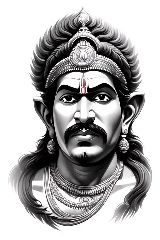 Hanuman Ji Face Half