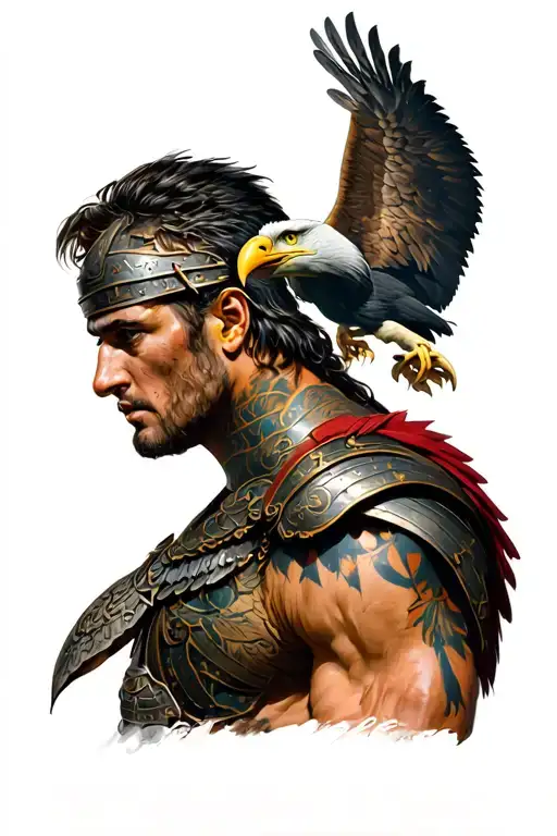 Gladiator With An Eagle On His Shoulder