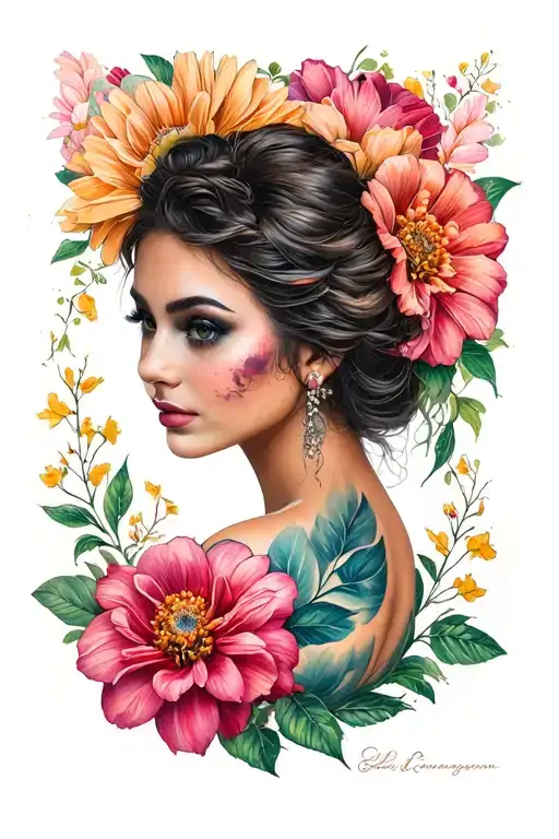 Woman Flowers