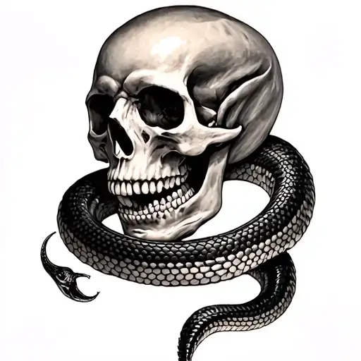 Skull And Snake